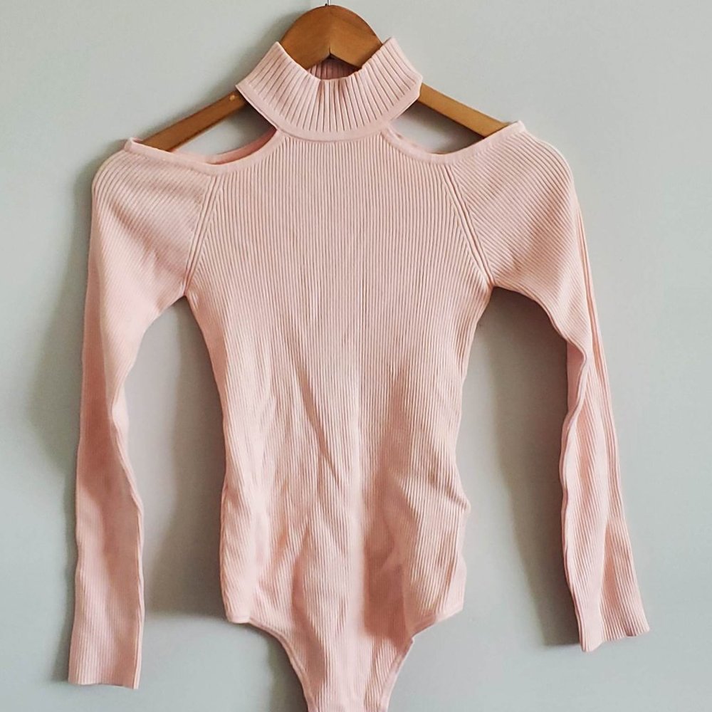 Guess Ribbed Pink Bodysuit